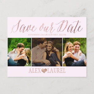 PixDezines DIY colour/Save our Date/Fun Script Announcement Postcard