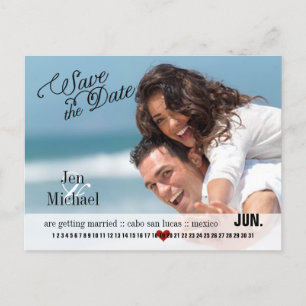 PixDezines DIY Colour/save the date/calendar Announcement Postcard