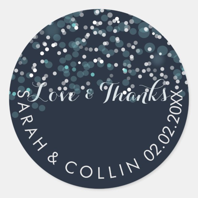 PixDezines DIY colour/winter soiree/snow Classic Round Sticker (Front)