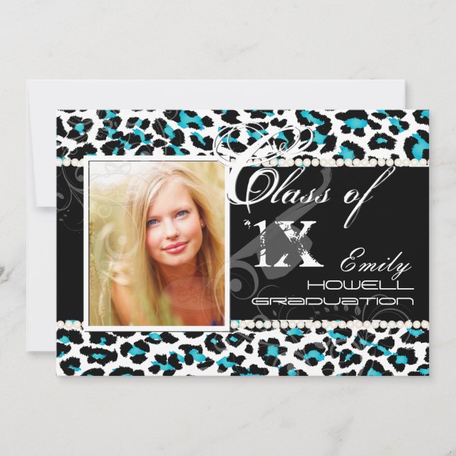 PixDezines diy colours/2012 Grads, cheetah print Invitation (Front)