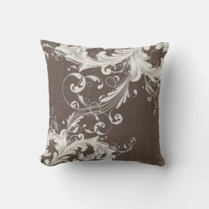 PixDezines DIY colours/adjustable cream swirls Cushion