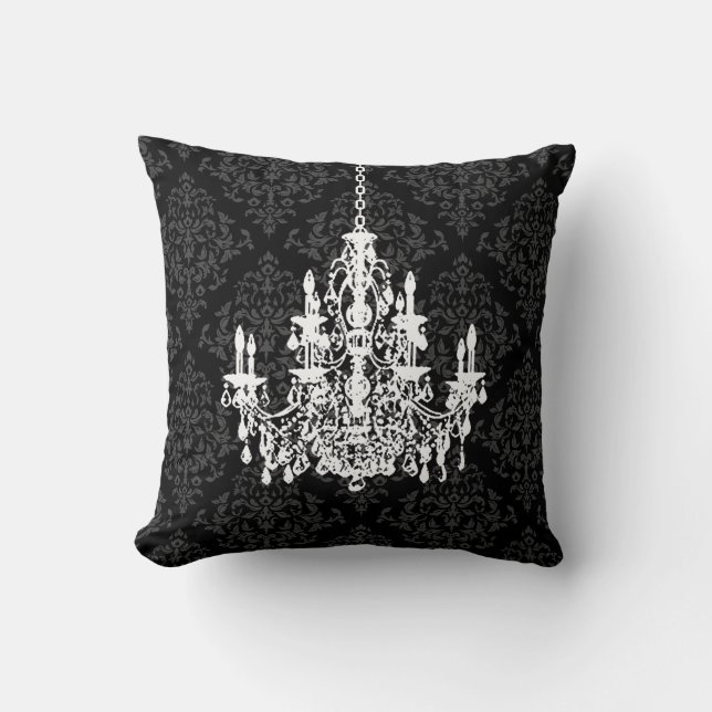 PixDezines diy colours/chandelier+josehpine damask Cushion (Front)