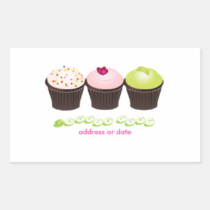 PixDezines diy colours, cupcake Rectangular Sticker