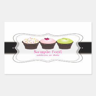 PixDezines diy colours, cupcake Rectangular Sticker