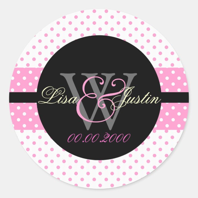 PIxDezines DIY colours, Dots et al. Classic Round Sticker (Front)