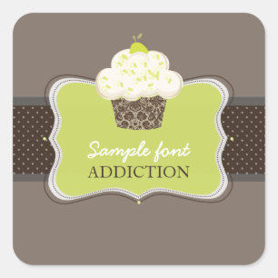 PixDezines diy colours, keylime cupcake Square Sticker