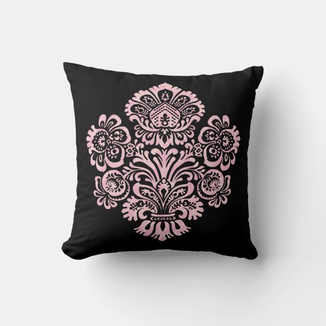 PixDezines diy colours/la paloma damask Cushion (Front)