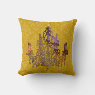 PixDezines diy colours/murano chandelier Cushion