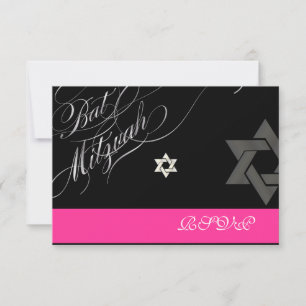 PixDezines diy colours/rsvp/Bat Mitzvah RSVP Card