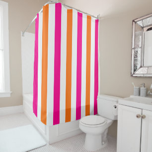 PixDezines DIY Colours Stripes, Monogramable Shower Curtain