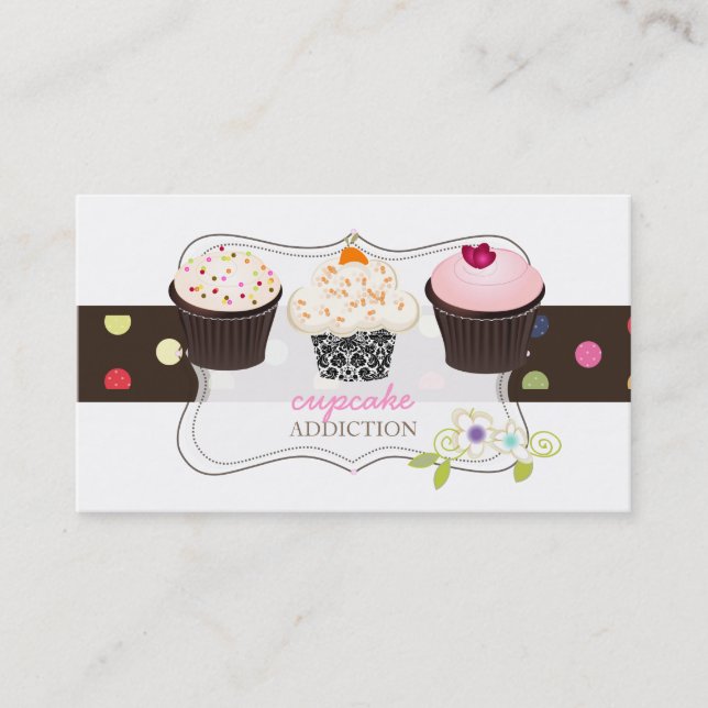 PixDezines diy cupcake Business Card (Front)