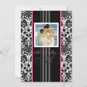 PixDezines diy event+cololor. monogram damask Invitation