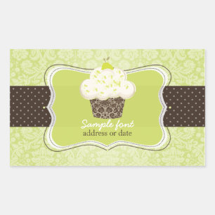 PixDezines diy fonts colours, keylime cupcake Rectangular Sticker