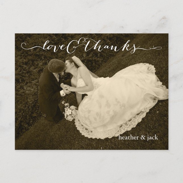 PixDezines DIY photo thank you Postcard (Front)