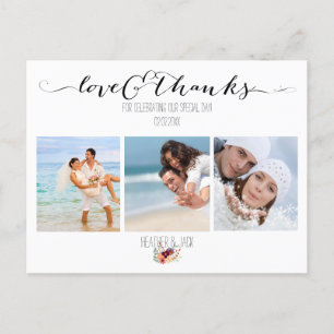 PixDezines DIY photos thank you Postcard