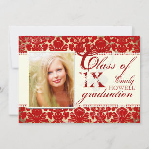 PixDezines diy text colours/2012 Grads, damask Invitation