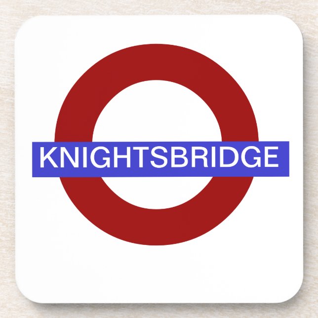 PixDezines DIY text/underground.knightsbridge Coaster (Front)