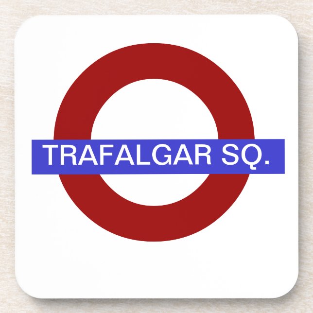 PixDezines DIY text/underground station..trafalgar Coaster (Front)