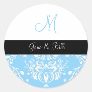 PixDezines dolcé damask diy colour Classic Round Sticker