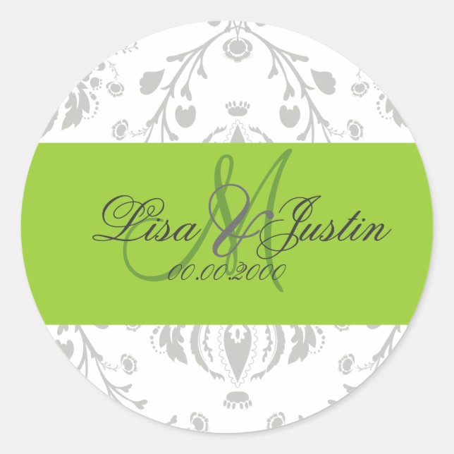 PixDezines dolcé damask diy colour Classic Round Sticker (Front)