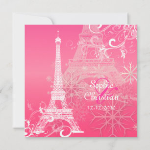 PixDezines EIFFEL TOWER INVITATIONS/DIY BACKGROUND Invitation