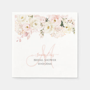 PixDezines Elegant Blush Hyde Cream Roses Napkins