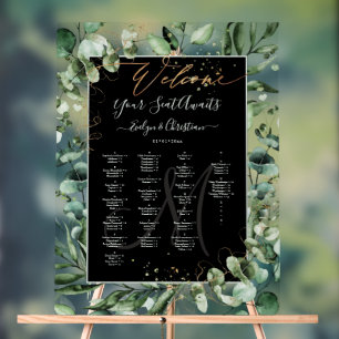 PixDezines Elegant Eucalyptus Alpha Seating Chart