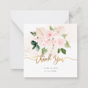 PixDezines Elegant H2 Pale Blush Pink Roses   Note Card