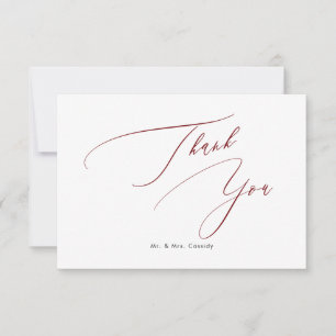PixDezines Elegant Luxe Calligraphy Thank You Card