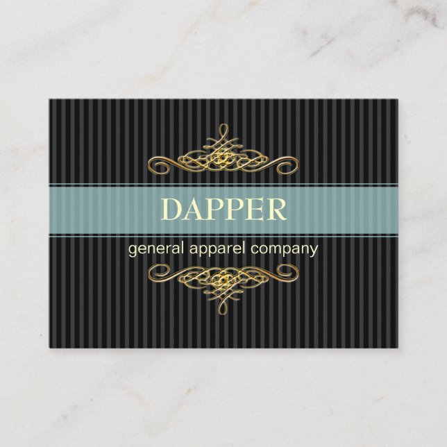 PixDezines elegant pin stripes+scrolls/diy colour Business Card (Front)