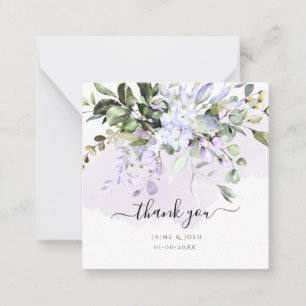 PixDezines Elegant Watercolor Purple+Eucalyptus Card