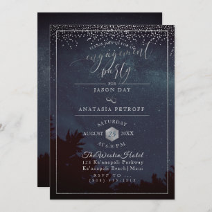 PixDezines Engagement Party Night Skly Invitation