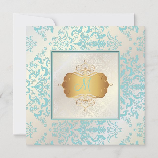 PixDezines Étienne Damask Invitation (Front)