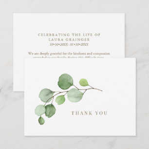 PixDezines Eucalyptus Bereavement Thank You Invitation