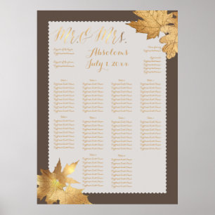 PixDezines Fall Foliage/Faux Gold/Seating Chart