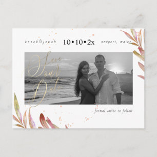 PixDezines Fall Foliage Save our Date Postcard