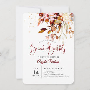 PixDezines Fall Gum Eucalyptus Brunch+Bubbly Invitation