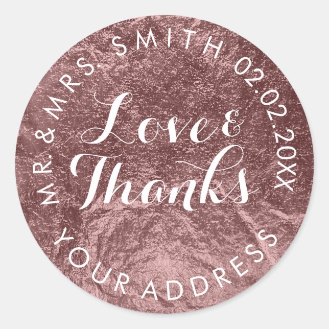 PixDezines FAUX FOIL, BRONZE Classic Round Sticker (Front)