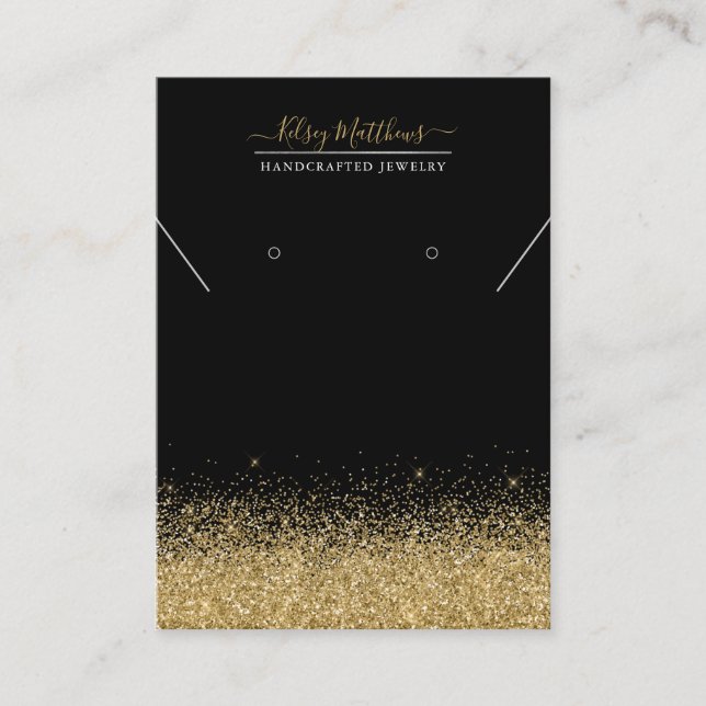 PixDezines Faux Glitter, Gold Business Card (Front)