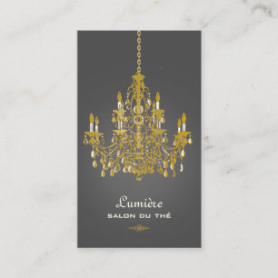 PixDezines faux gold Chandelier/DIY colour Business Card