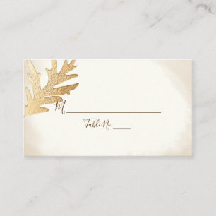 PixDezines Faux Gold Charter Oak Leaf Escort Card