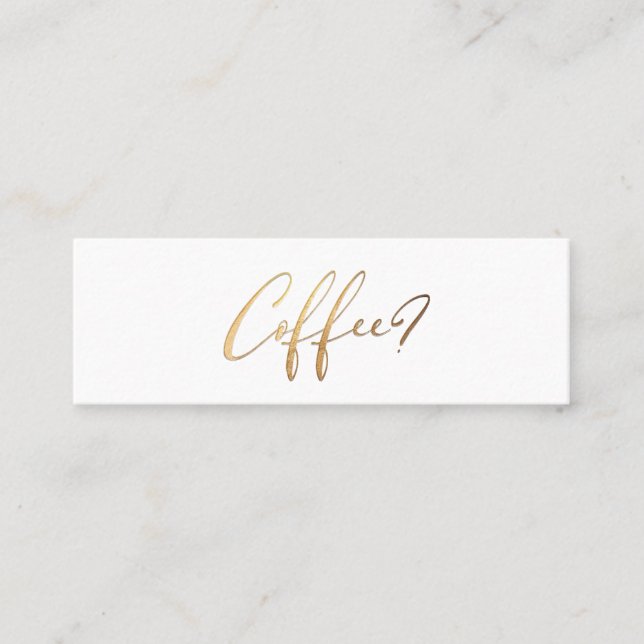 PixDezines Faux Gold Coffee Date Cards (Front)