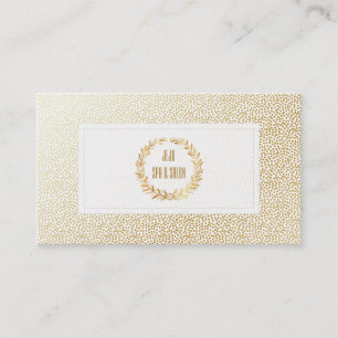 PixDezines faux gold dots/olive wreath Business Card