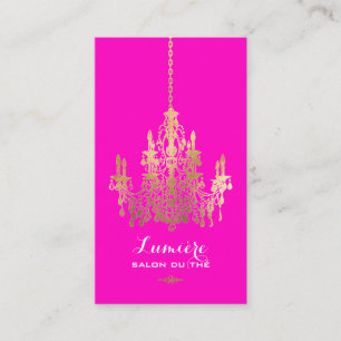 PixDezines Faux Gold Foil chandelier/DIY Colour Business Card