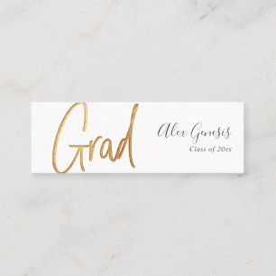 PixDezines Faux Gold Grad Name Card