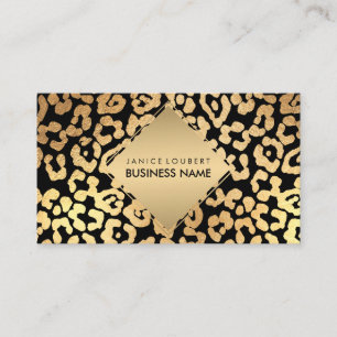 PixDezines Faux Gold Jaguar Spots/DIY colour Business Card