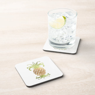 PixDezines Faux Gold Pineapple/DIY background Coaster
