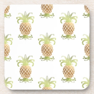 PixDezines Faux Gold Pineapples/DIY background Coaster