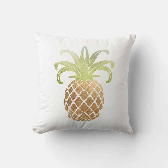 PixDezines Faux Gold Pineapples/DIY background Cushion (Front)