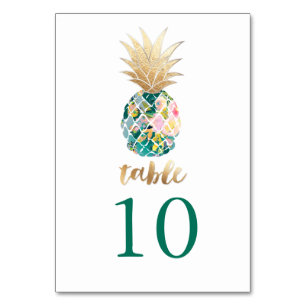 PixDezines Faux Gold Pineapples/Table Cards